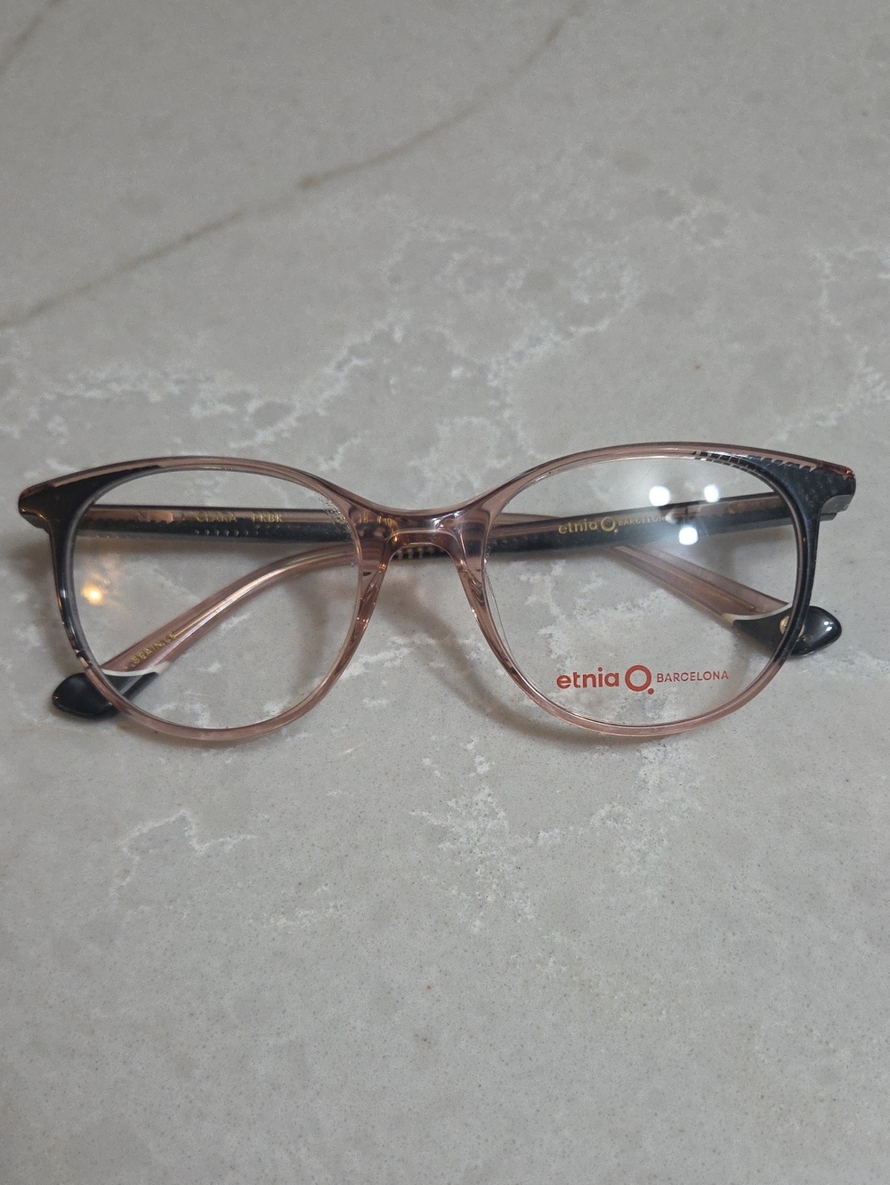 Etnia Barcelona Women's Translucent Pink Cat-Eye Glasses